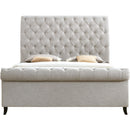  Size_King -- Kate 5103LG King Platform Bed - Light Grey Tweed IMAGE 2