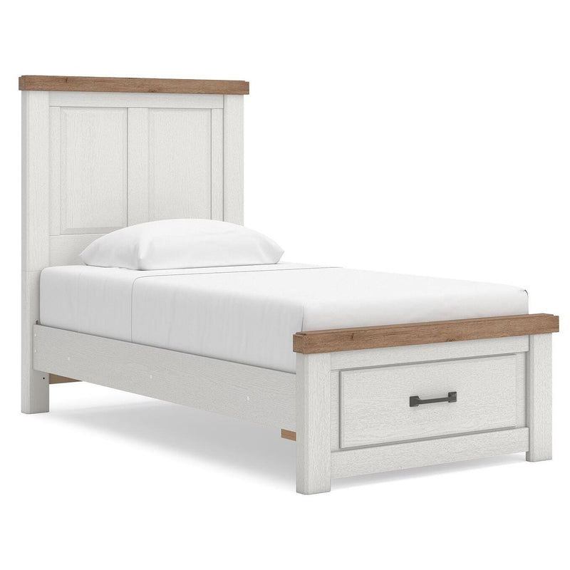  Size_Twin -- Signature Design by Ashley Savonport Panel Bed with Storage IMAGE 1