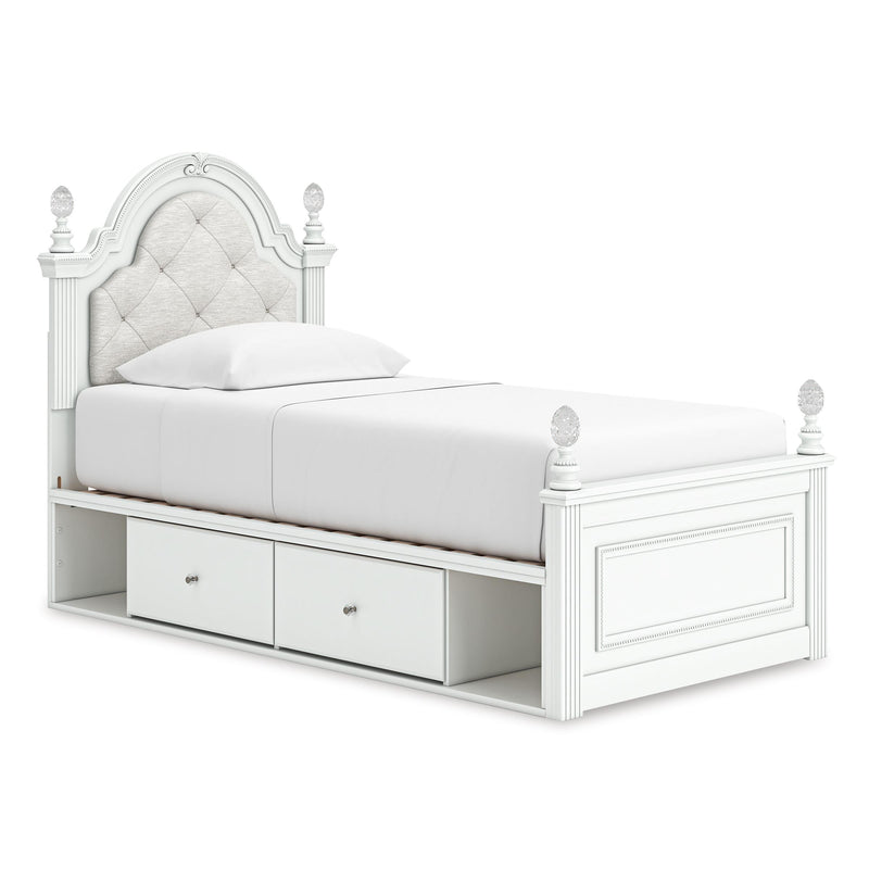  Size_Twin -- Signature Design by Ashley Kozlani Upholstered Panel Bed with Storage IMAGE 1