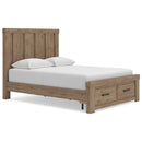  Size_Queen -- Signature Design by Ashley Oliandon Panel Bed with Storage IMAGE 3