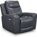  Manufacturer Color_Admiral -- Signature Design by Ashley Bexhurst Power Leather Match Recliner IMAGE 1