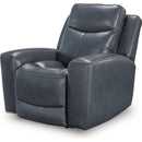  Manufacturer Color_Admiral -- Signature Design by Ashley Bexhurst Power Leather Match Recliner IMAGE 4