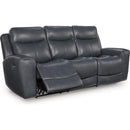  Manufacturer Color_Admiral -- Signature Design by Ashley Bexhurst Power Reclining Leather Match Sofa IMAGE 2
