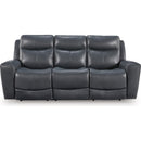  Manufacturer Color_Admiral -- Signature Design by Ashley Bexhurst Power Reclining Leather Match Sofa IMAGE 3