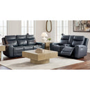  Manufacturer Color_Admiral -- Signature Design by Ashley Bexhurst Power Reclining Leather Match Sofa IMAGE 5