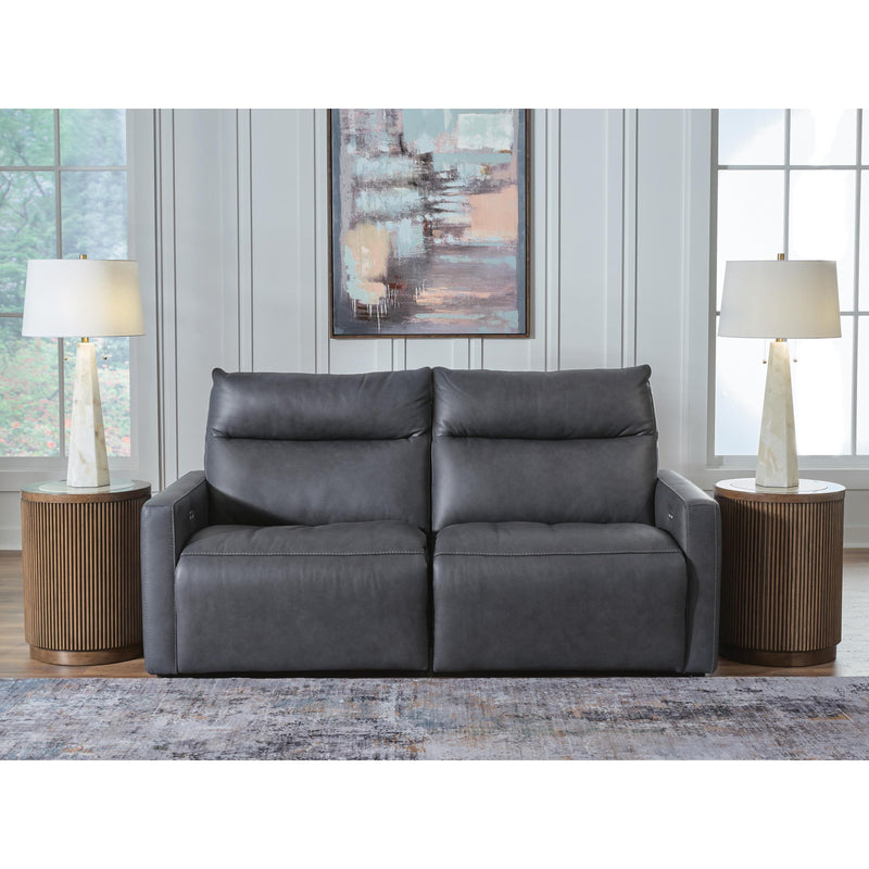  Manufacturer Color_Blue -- ModZ U14001S1 2 pc Power Reclining Sectional Loveseat IMAGE 1