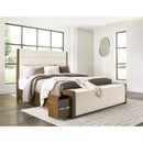  Size_Queen -- Benchcraft Marxmore Upholstered Panel Bed with Storage IMAGE 8