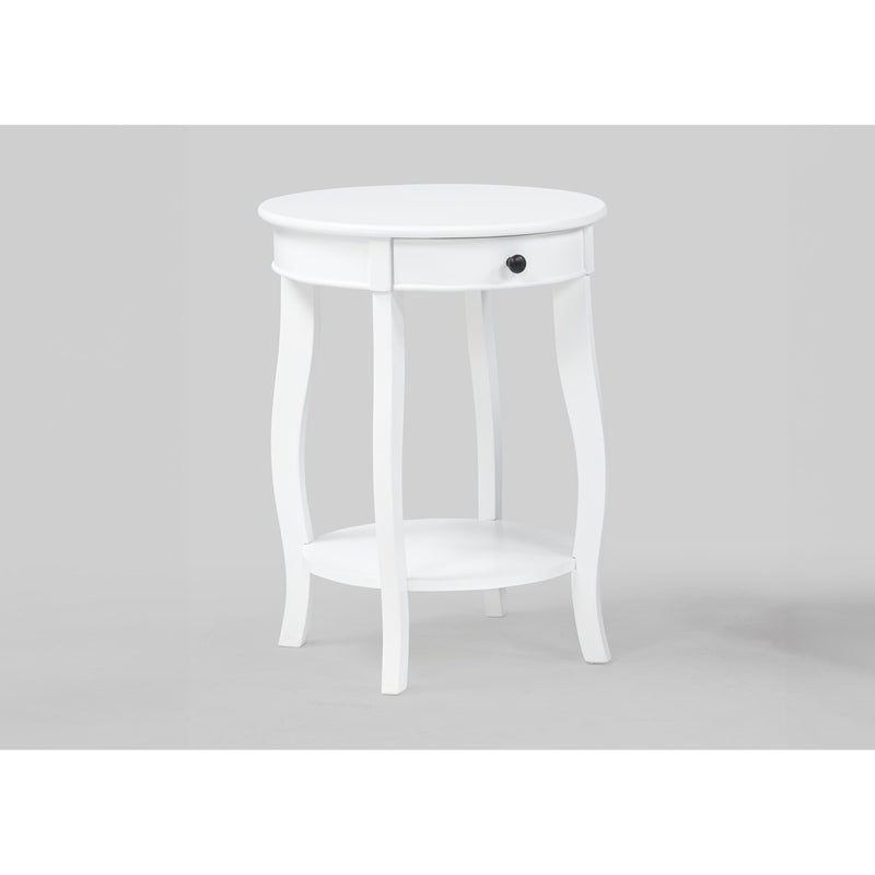  Crown Mark Jacie Chairside Table 4903WH IMAGE 1