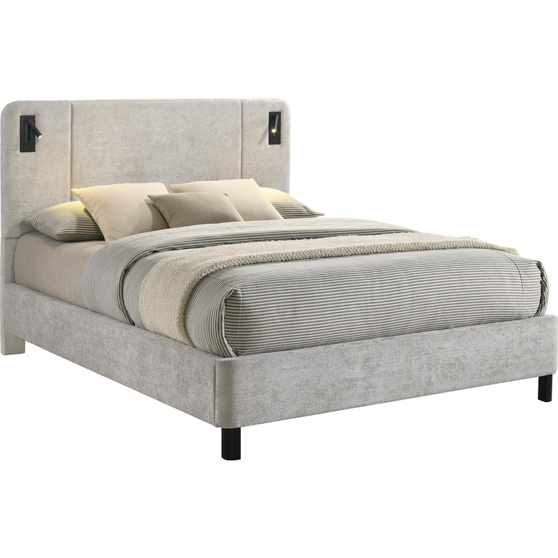 Size_Queen -- Crown Mark Freya Upholstered Panel Bed IMAGE 1
