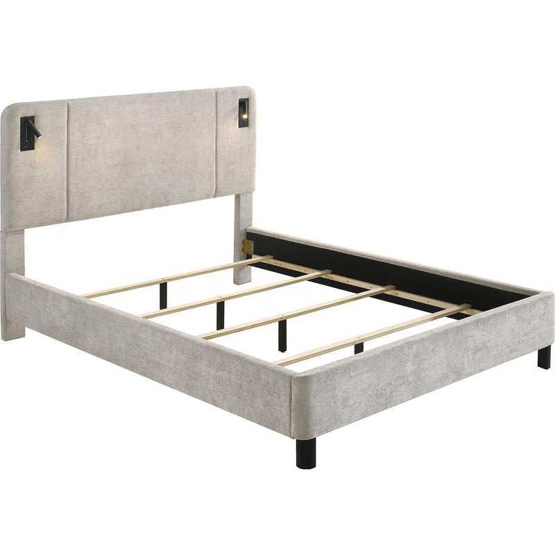  Size_Queen -- Crown Mark Freya Upholstered Panel Bed IMAGE 2