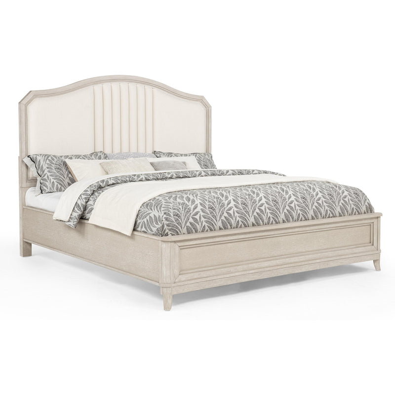  Size_Queen -- Crown Mark Napoli Upholstered Panel Bed IMAGE 1