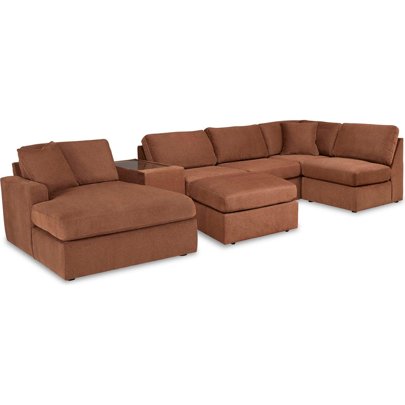  Signature Design by Ashley® Modmax 92102U6 6 pc Sectional with Chaise and Ottoman - Spice IMAGE 1