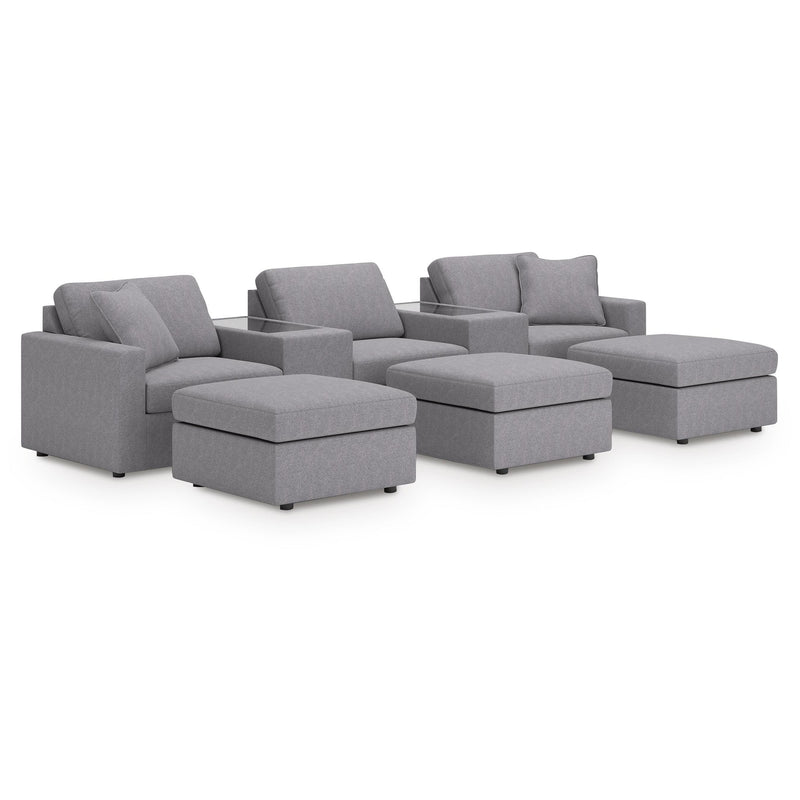  Signature Design by Ashley® Modmax 92104U19 5 pc Sectional and 3 Ottomans - Granite IMAGE 1