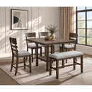  Crown Mark Guthrie 2711BR-T-4848 Counter Height Table W/Lazysusan - Brown IMAGE 3