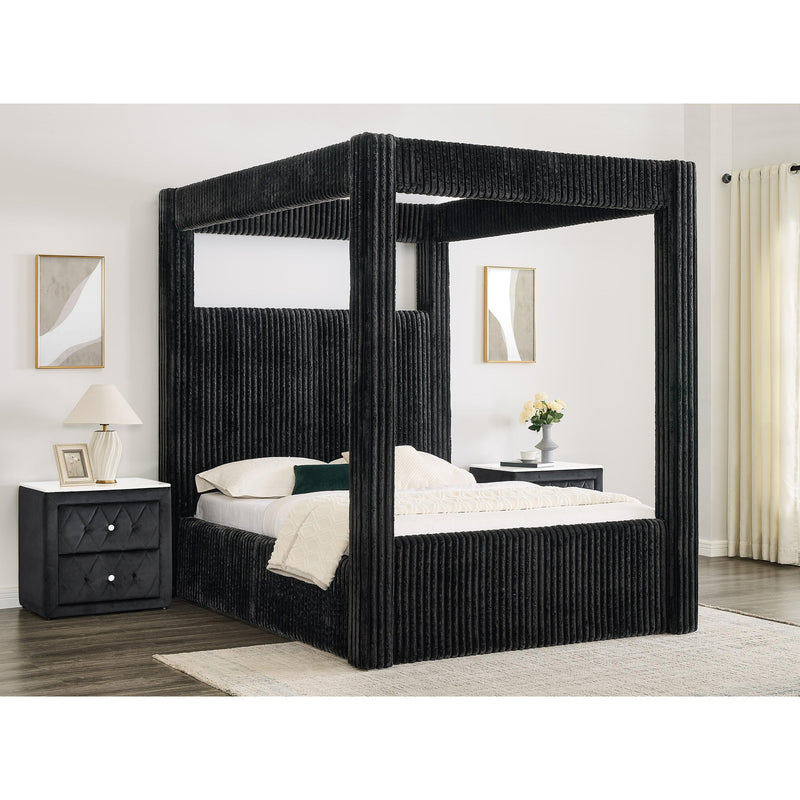  Crown Mark Carla 5118BK-K King Canopy Bed - Black IMAGE 2