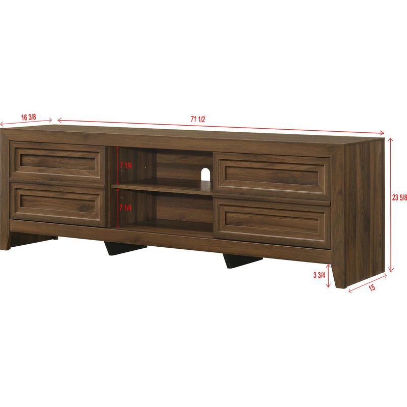  Crown Mark Lorraine B6610-9 TV Stand - Brown IMAGE 2